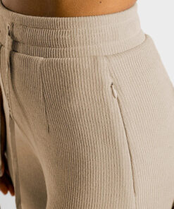 High-Waisted Beige Wide-Leg Drawstring Pants SP38