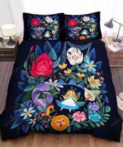 Alice In Wonderland - Among The Flowers Bed Sheets Duvet Cover Bedding Sets