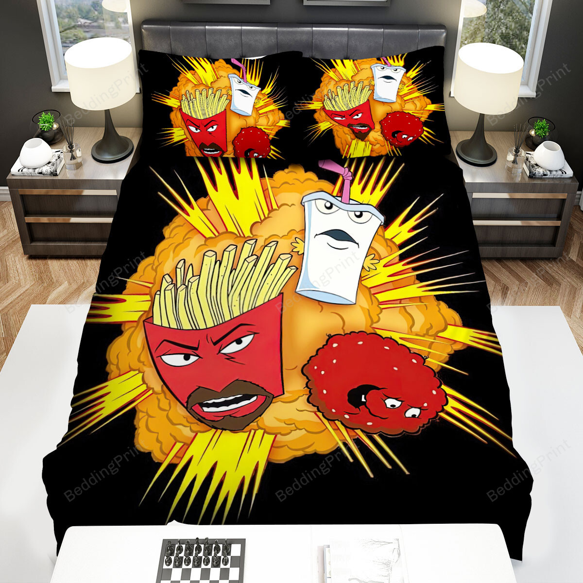 Aqua Teen Hunger Force Group Poster Bed Sheets Spread Duvet Cover Bedding Sets