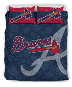 Atlanta Braves Duvet Cover Bedding Set