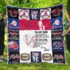 Atlanta Braves Family To My Son Quilt Blanket