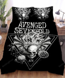 Avenged Sevenfold Skull With The Planets Art Bed Sheets Duvet Cover Bedding Sets