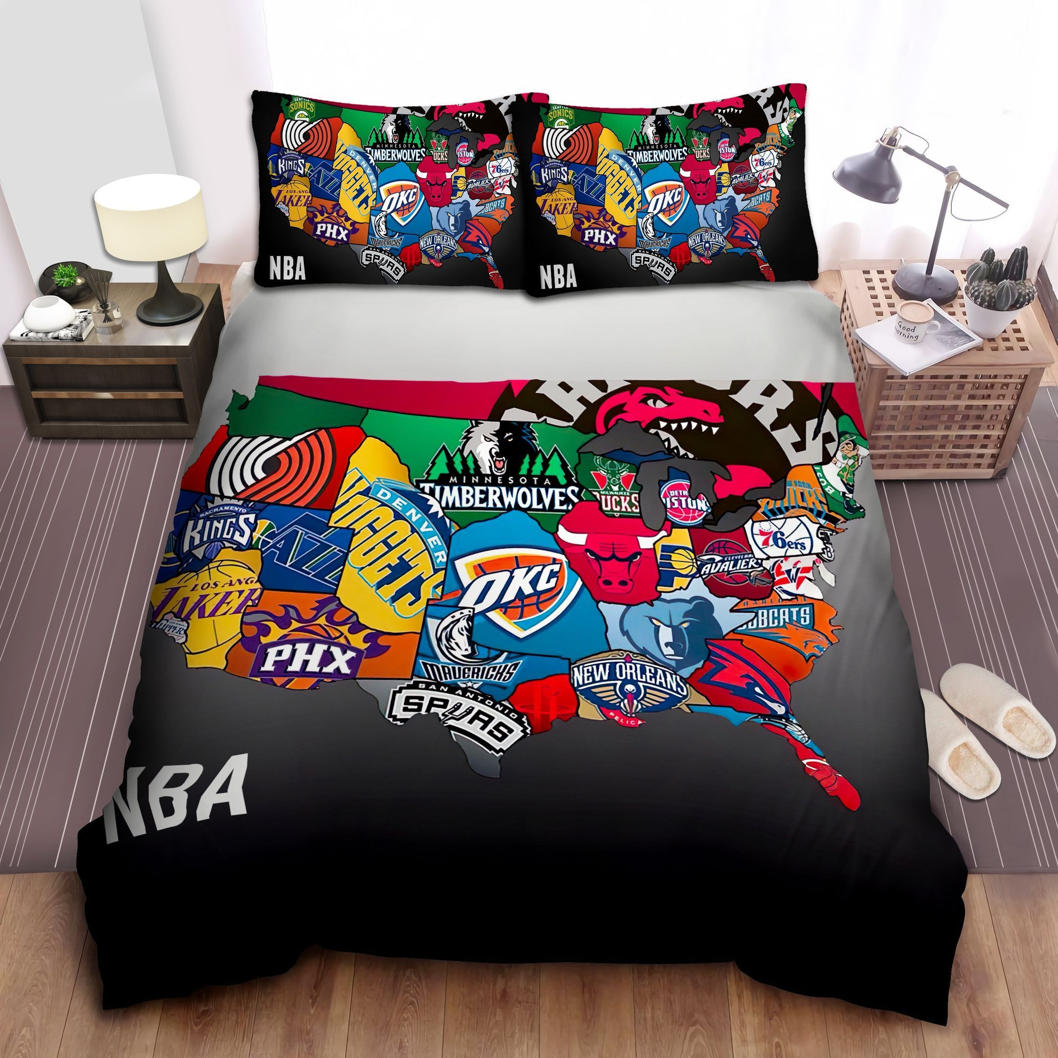 Basketball Logo Basketball Bed Sheets Duvet Cover Bedding Sets