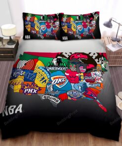 Basketball Logo Basketball Bed Sheets Spread Duvet Cover Bedding Sets