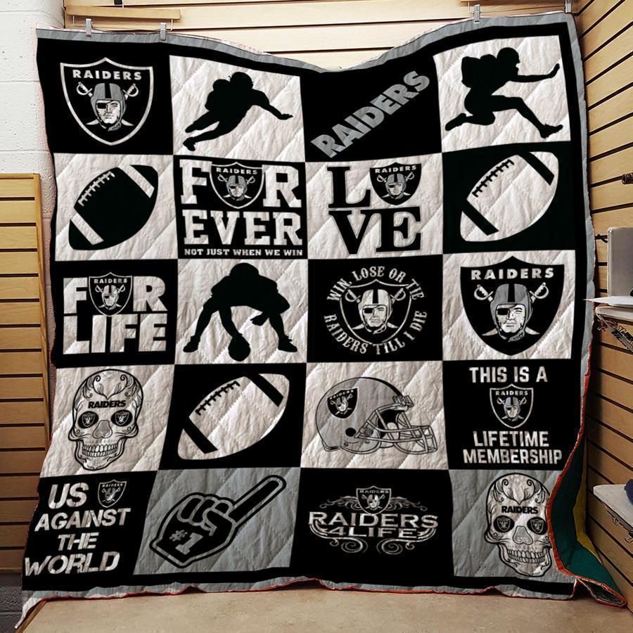 Bc Las Vegas Raiders Quilt Blanket Ver 03