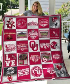 Bc Oklahoma Sooners Quilt Blanket 02
