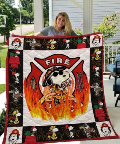 Bc Snoopy Firefighter Quilt Blanket