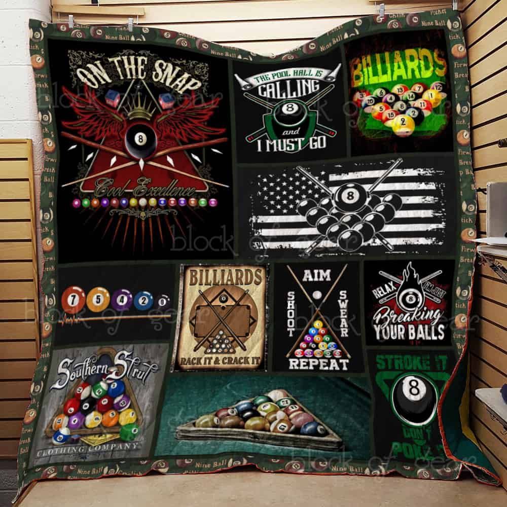 Billiard Sports Quilt Blanket