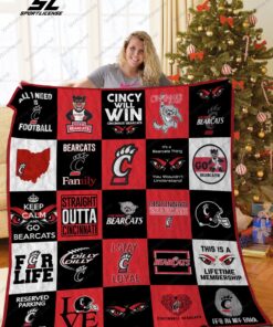Bl Cincinnati Bearcats Quilt Blanket Ver 03