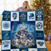 Bl Detroit Lions Christmas Tree Quilt Blanket