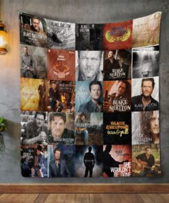 Blake Shelton Style 2 Album Covers Quilt Blanket