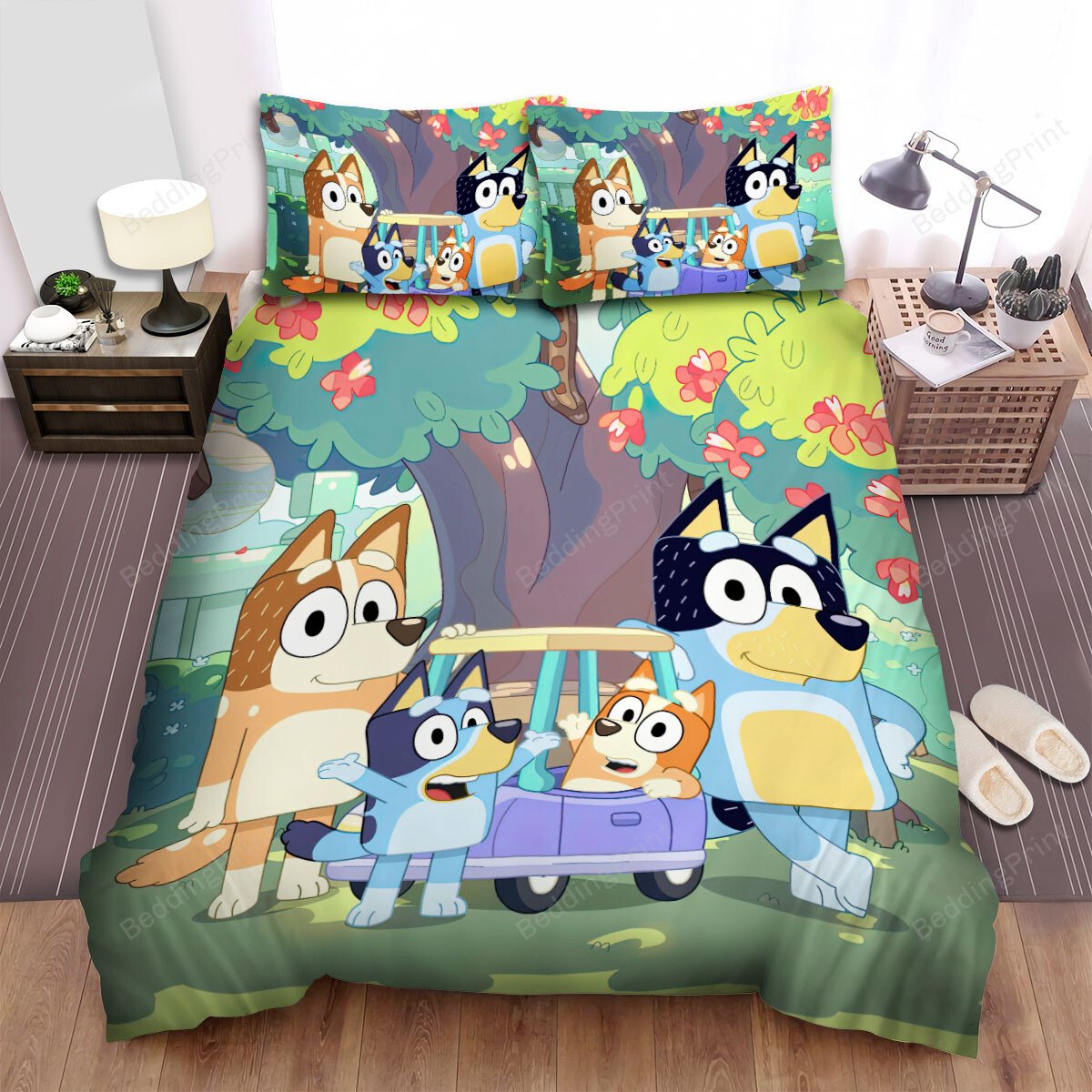 Bluey Animated Series Poster Bed Sheets Spread Duvet Cover Bedding Sets