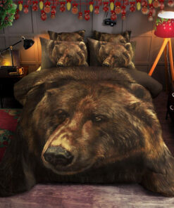 Brown Bear Bed Sheets Spread Duvet Cover Bedding Sets Perfect Gifts For Bear Lover Gifts For Birthday Christmas Thanksgiving