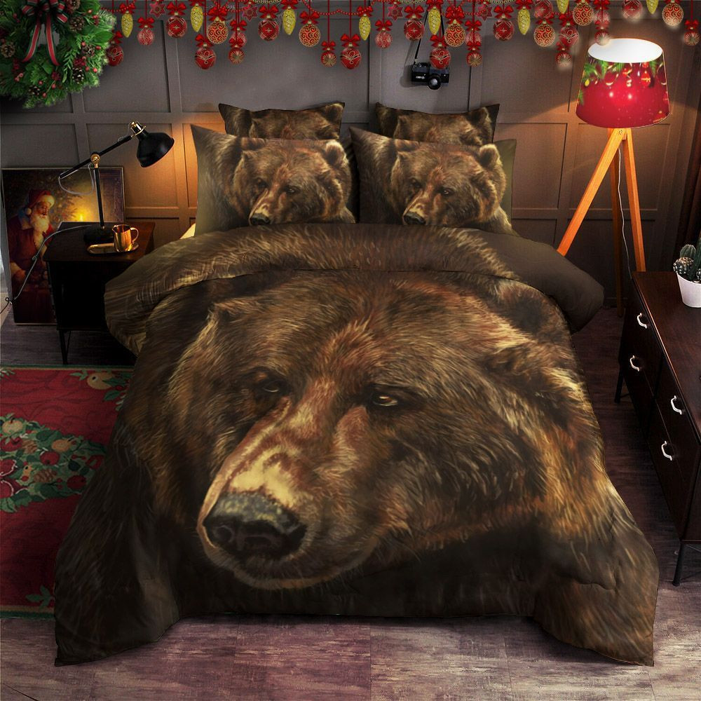 Brown Bear Bed Sheets Spread Duvet Cover Bedding Sets Perfect Gifts For Bear Lover Gifts For Birthday Christmas Thanksgiving