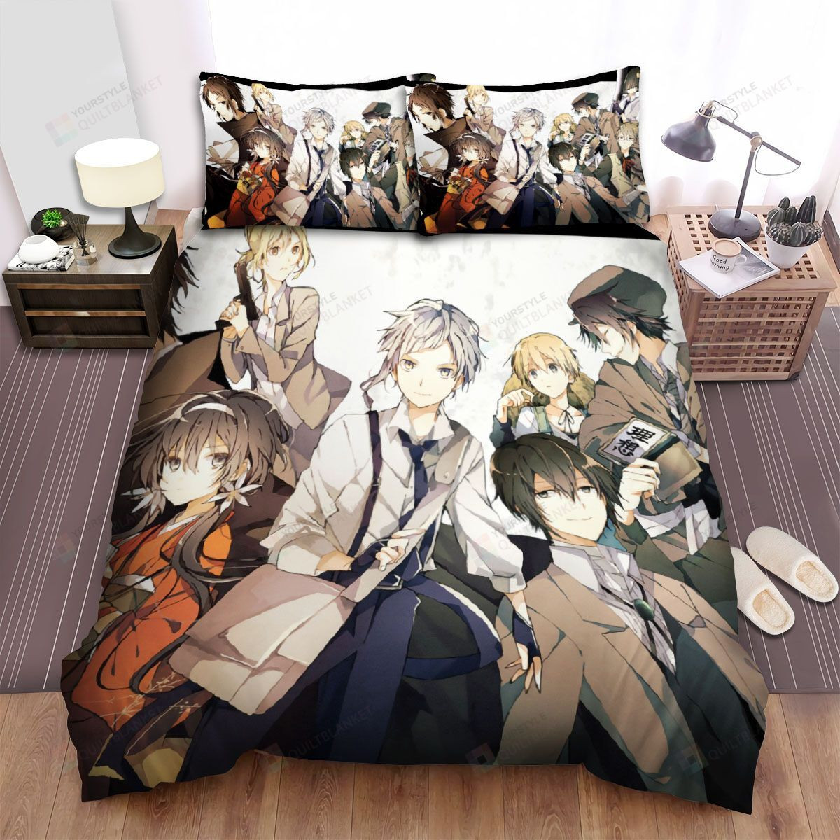 Bungou Stray Dogs Detective Manga Anime Bed Sheets Spread Comforter Duvet Cover Bedding Sets