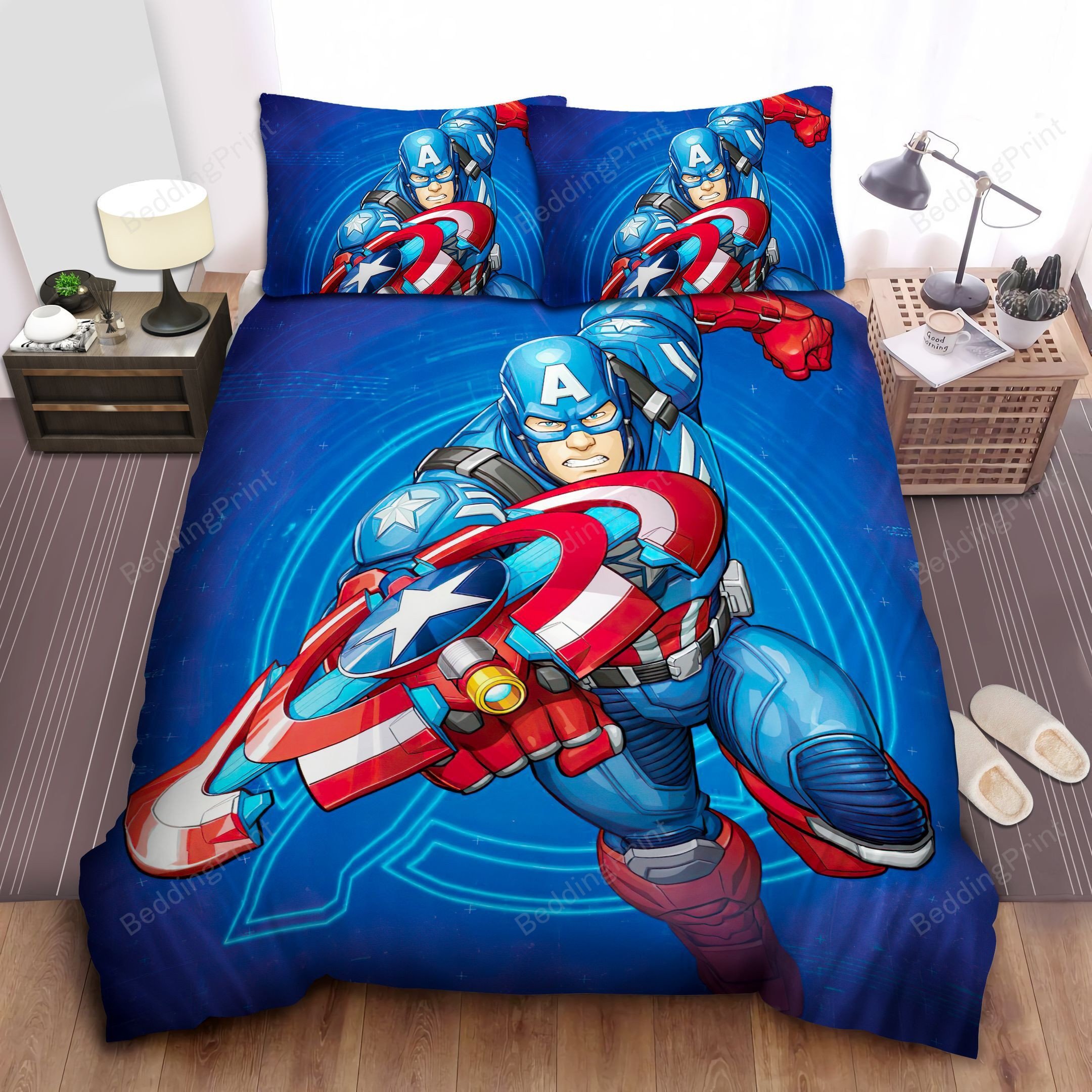 Captain America Comic Bed Sheets Duvet Cover Bedding Sets