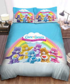 Care Bears Welcome To Care-a-lot Bed Sheets Spread Duvet Cover Bedding Sets