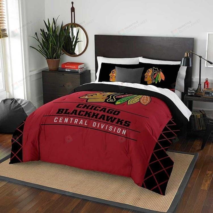 Chicago Blackhawks Bedding Set (duvet Cover & Pillow Cases)