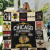Chicago Blackhawks Quilt Blanket Ver 17