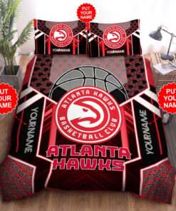 Custom Name Atlanta Hawks Bedding Set Custom Name Atlanta Hawks Duvet Cover Atlanta Hawks Comforter Sets Atlanta Hawks Nba Fan Gift Tdv07