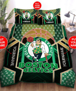 Custom Name Boston Celtics Bedding Set