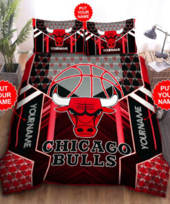 Custom Name Chicago Bulls Bedding Set Custom Name Chicago Bulls Duvet Cover Set Love Chicago Bulls Nba Fans Gift Lovers Gift Ng 393