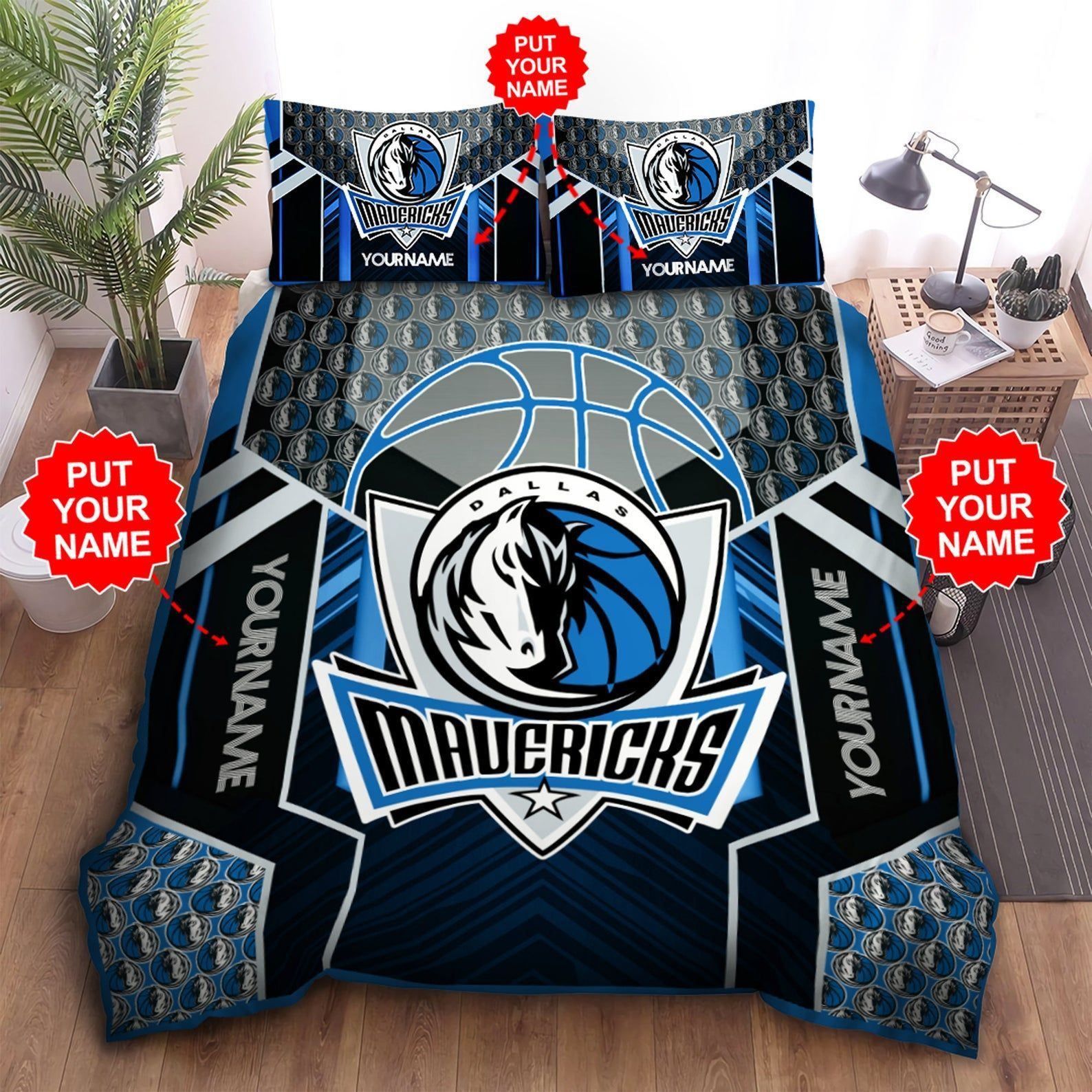 Custom Name Dallas Mavericks Bedding Set Custom Name Dallas Mavericks Duvet Cover Custom Name Dallas Mavericks Nba Comforter Sets Tdv018