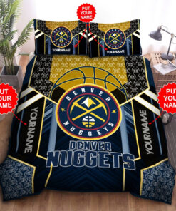 Custom Name Denver Nuggets Bedding Set Custom Name Denver Nuggets Duvet Cover Custom Name Denver Nuggets Nba Fan Comforter Sets Tdv017