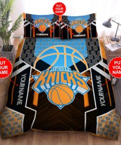 Custom Name New York Knicks Bedding Set