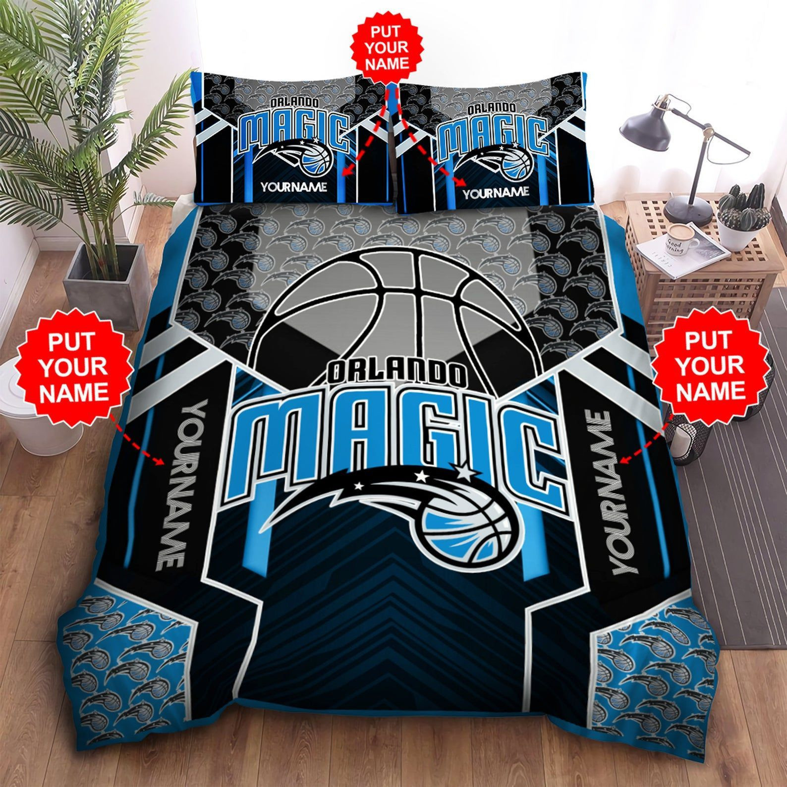 Custom Name Orlando Magic Bedding Set Custom Name Orlando Magic Duvet Cover Orlando Magic Comforter Sets Orlando Magic Nba Fan Gift Tdv09