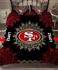 Custom Name San Francisco 49ers Bedding Set Custom Name San Francisco 49ers Duvet Covers Custom Name San Francisco 49ers Nfl Fan L728