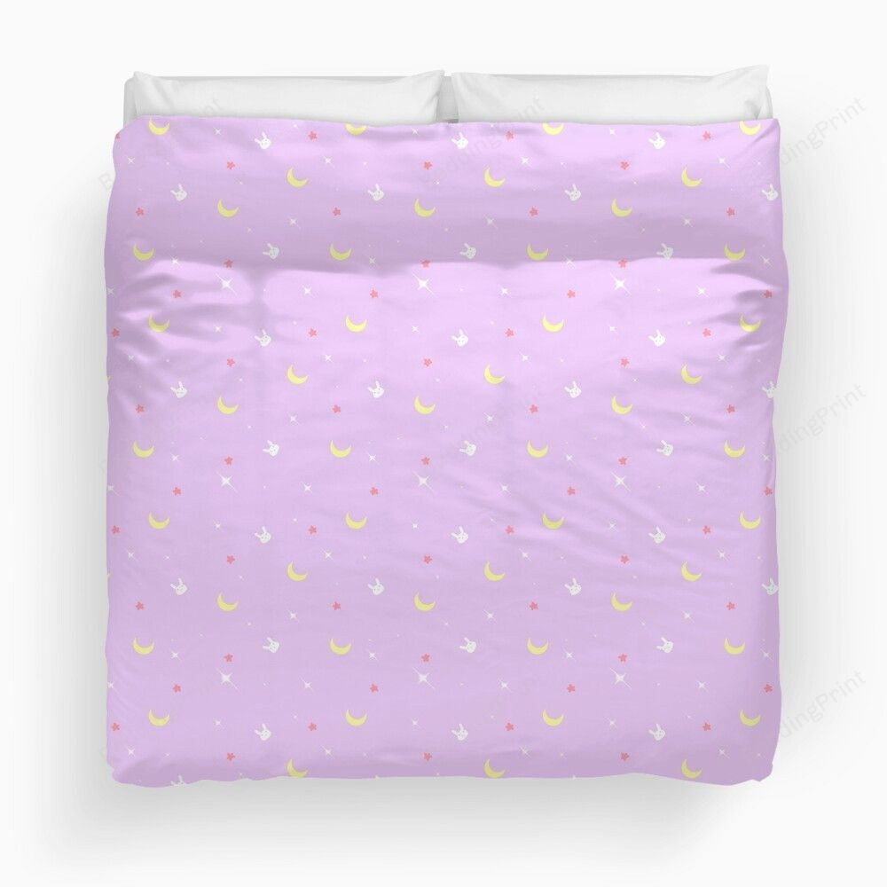 Cute Pink Sailor Moon Bunny Duvet Cover Bedding Set