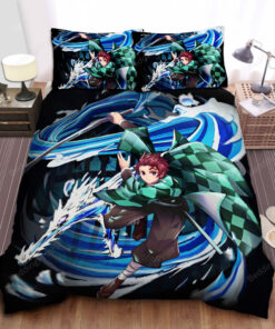 Demon Slayer Tanjiro Tenth Form Constant Flux Artwork Bed Sheets Duvet Cover Bedding Sets