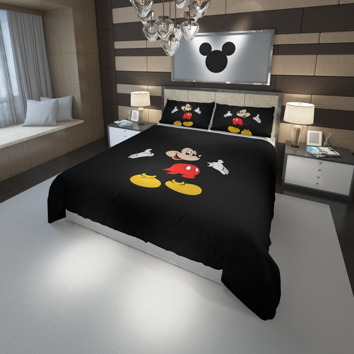 Disney Mickey Mouse 3d Customized Duvet Cover Bedding Set