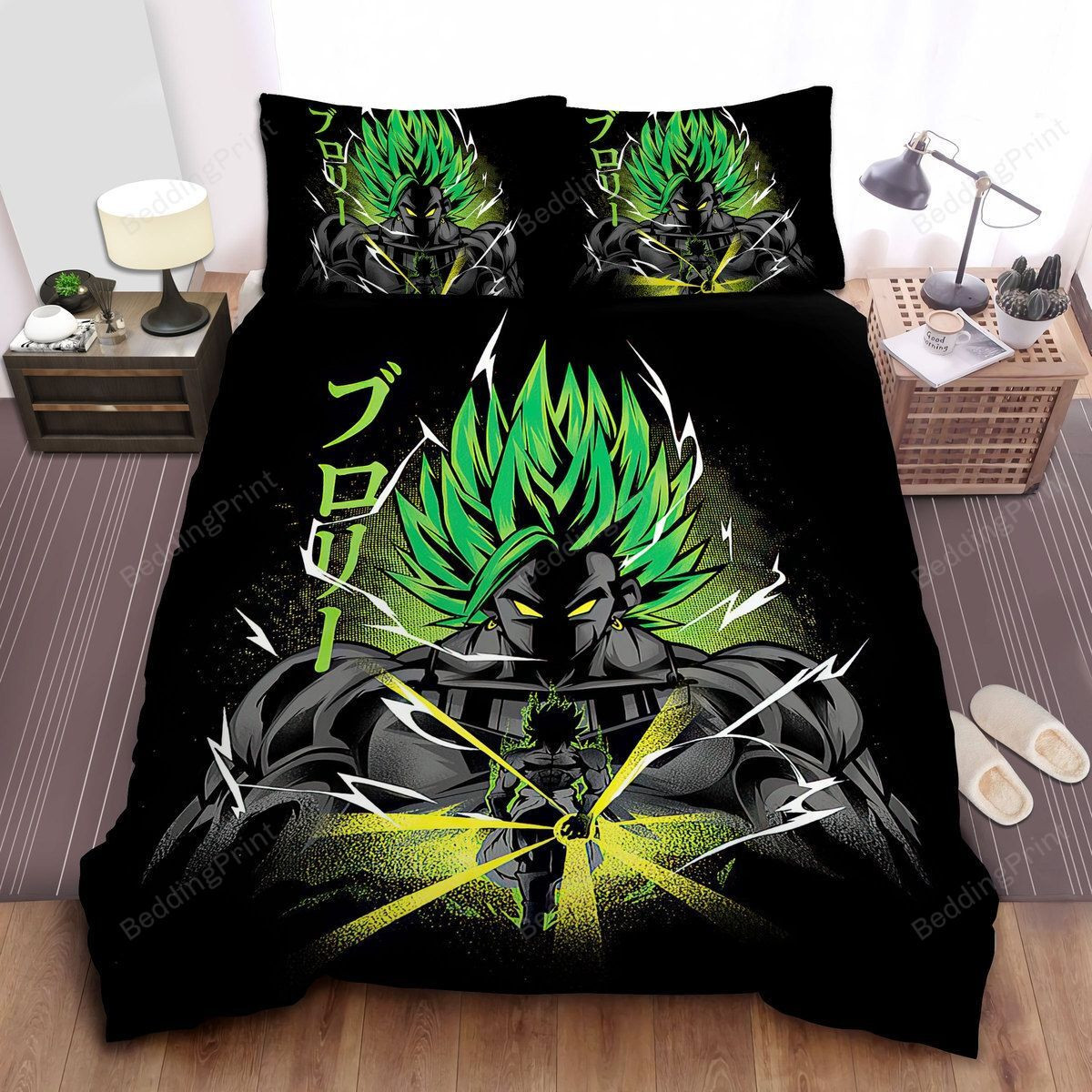Dragon Ball Super Saiyan Broly Art Bed Sheet Duvet Cover Bedding Sets
