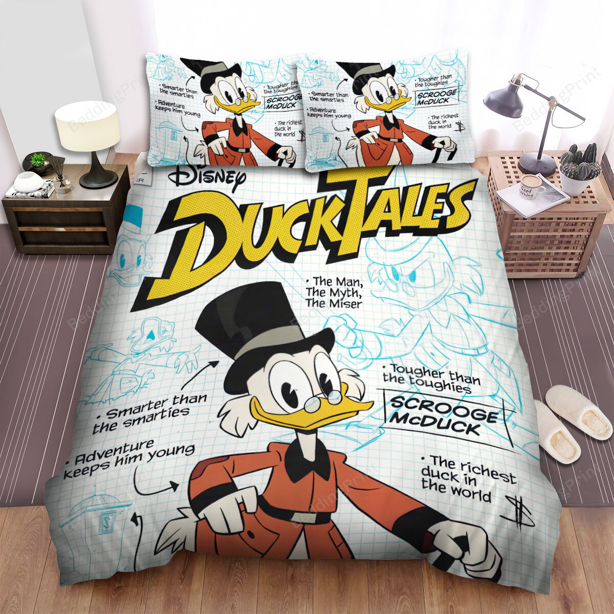 Ducktales Scrooge Mcduck Poster Bed Sheets Duvet Cover Bedding Sets