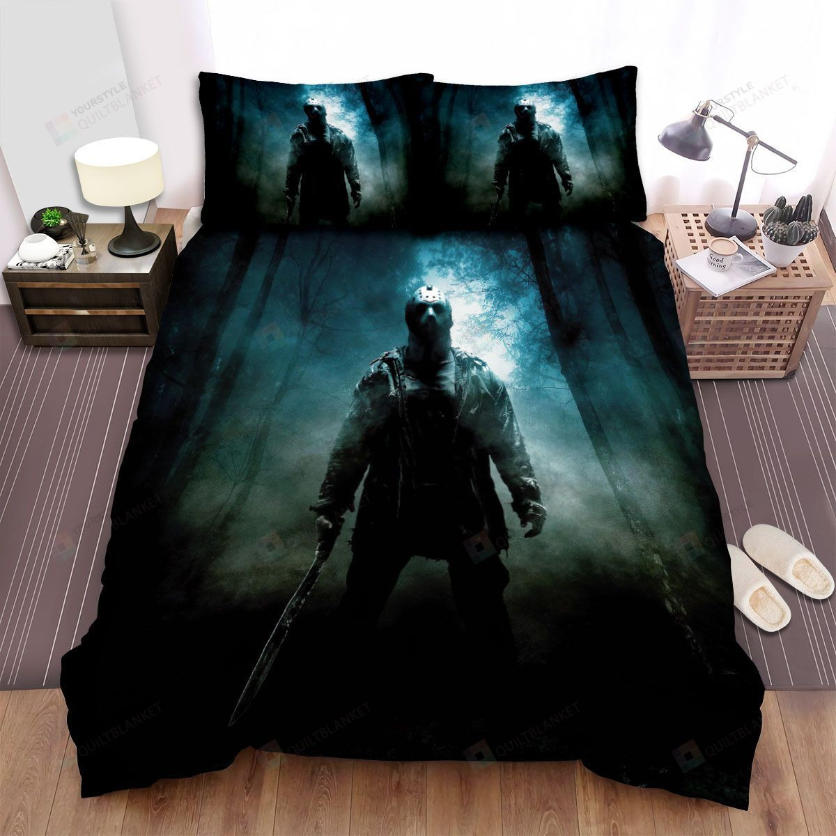 Friday The 13th Welcome To Crystal Lake Movie Poster Ver 2 Bed Sheets Spread Comforter Duvet Cover Bedding Sets
