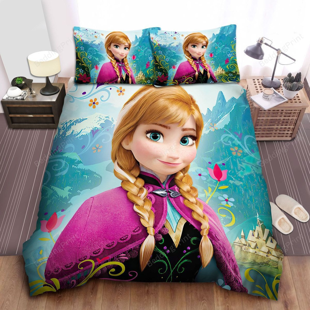 Frozen Anna Original Figure Bed Sheets Duvet Cover Bedding Sets