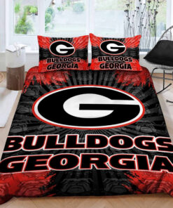 Georgia Bulldogs Bedding Set Sleepy Duvet Cover Pillow Cases