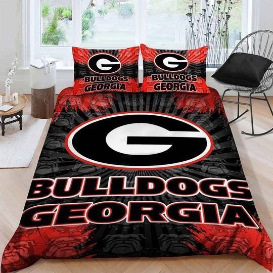Georgia Bulldogs Bedding Set Sleepy Halloween And Christmas Sale Duvet Cover Pillow Cases