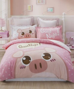 Good Night Cute Pig Bed Sheets Spread Duvet Cover Bedding Sets