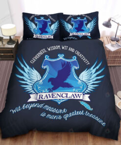 Harry Potter Ravenclaw House Crest And Motto Illustration Bed Sheets Duvet Cover Bedding Sets