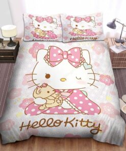 Hello Kitty Wearing Kimono Bed Sheets Duvet Cover Bedding Sets