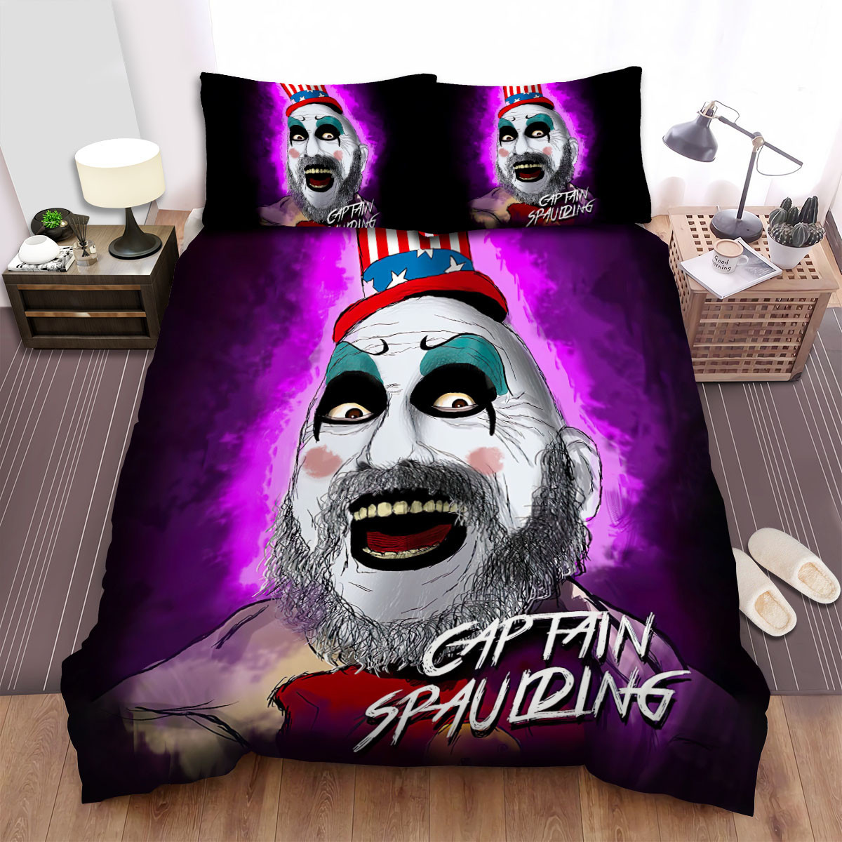 House Of 1000 Corpses (2003) Captain Spaulding Movie Poster Bed Sheets Spread Comforter Duvet Cover Bedding Sets