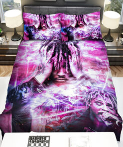 Juice Wrld Purple Digital Art Bed Sheets Spread Duvet Cover Bedding Sets
