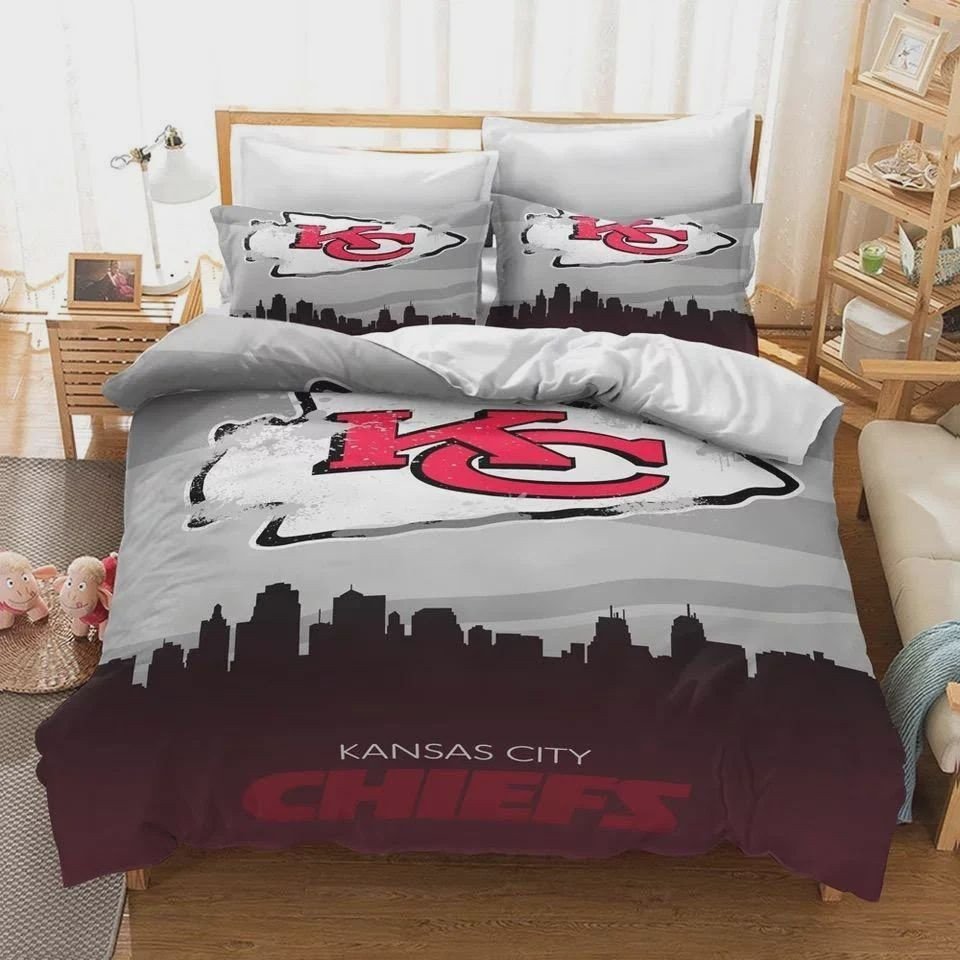 Kansas City Chiefs Nfl 3 Duvet Cover Quilt Cover Pillowcase Bedding Set