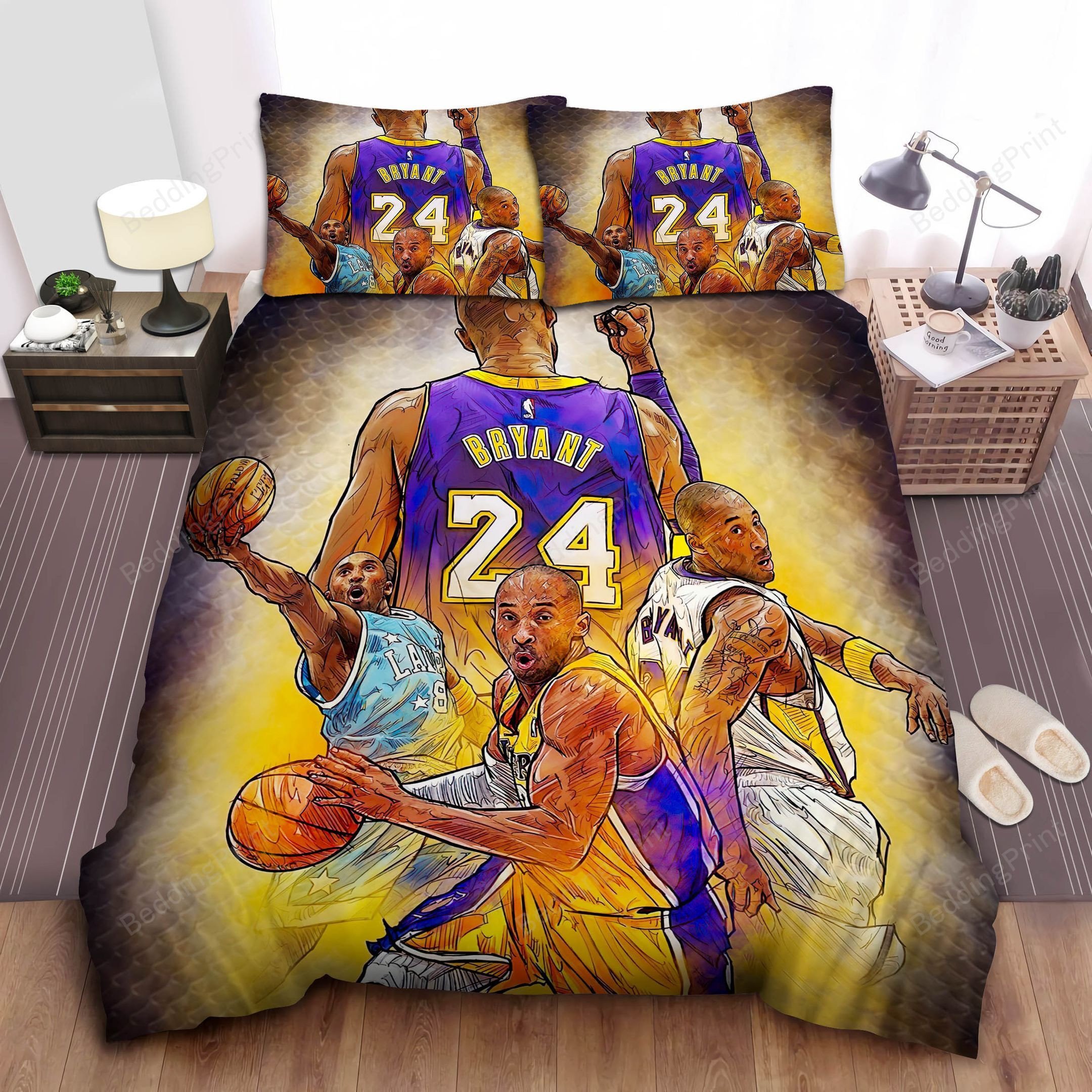 Kobe Bryant Basketball Evolution Bed Sheets Duvet Cover Bedding Sets