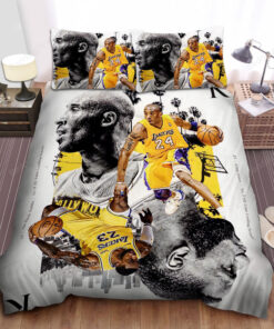 Kobe Bryant & Lebron James King Card Bed Sheets Duvet Cover Bedding Sets