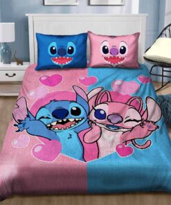 Lilo And Stitch Bedding Set Sleepy Duvet Cover Pillow Cases