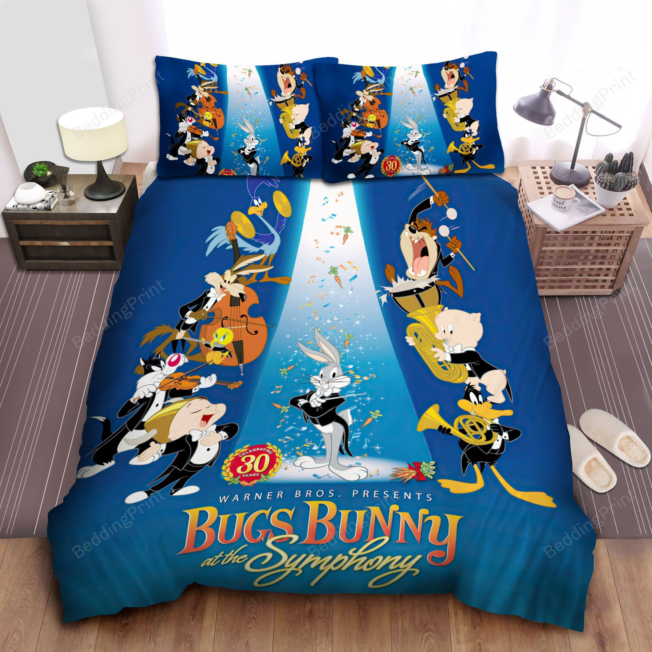 Looney Tunes Bugs Bunny At The Symphony Bed Sheets Duvet Cover Bedding Sets